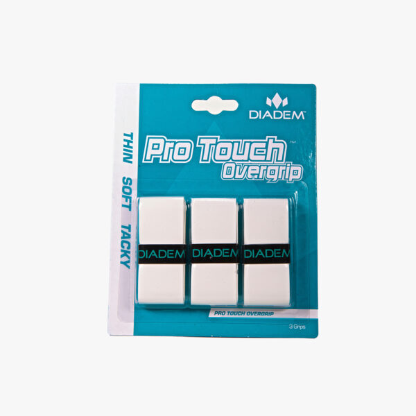 diadem pro touch overgrip-griffbänder-3-pack weiss tennisgriffbänder